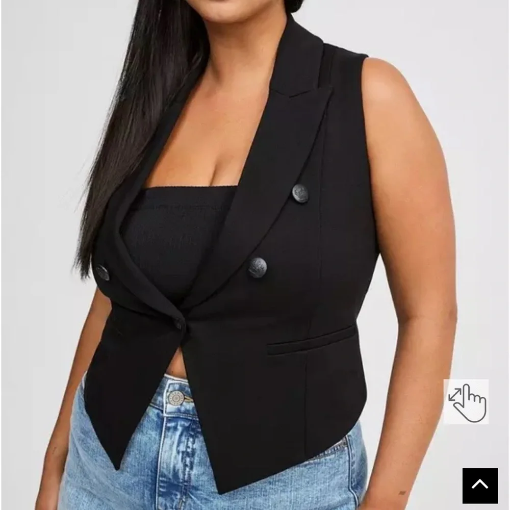 Torrid Studio Ponte Buttoned Tailored Suit Vest - Picture 1 of 7